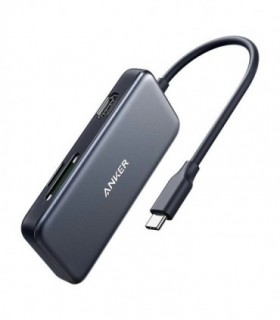 هاب 5 پورت Type C به USB 3.0 با پورت HDMI و درگاه کارت حافظه انکر A8334