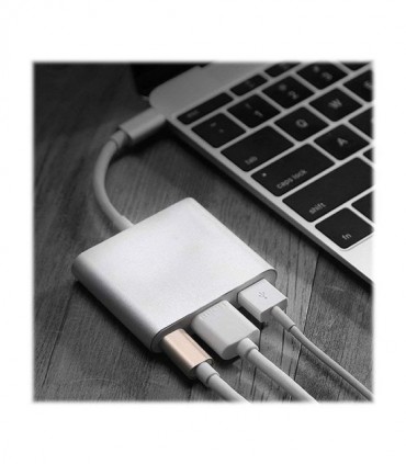 هاب 3 پورت Type C به 3.0 USB با پورت HDMI و Type C وی نت V-COUC30HU