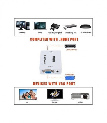 تبدیل HDMI به VGA وی نت V-COHD2VGAM