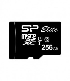 کارت حافظه microSDXC سیلیکون پاور Elite کلاس 10 سرعت 85MBps ظرفیت 256 گیگابایت همراه با آداپتور SD