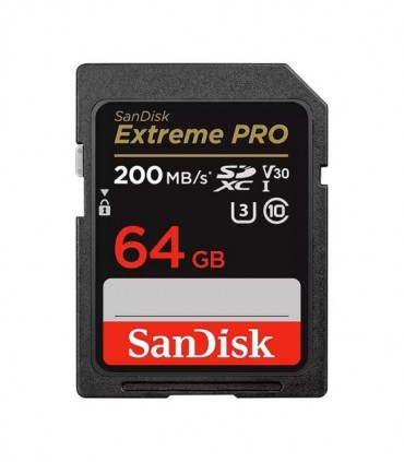 کارت حافظه SDXC سن دیسک Extreme PRO کلاس 3 سرعت 200MBps ظرفیت 64 گیگابایت