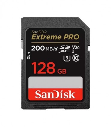 کارت حافظه SDXC سن دیسک Extreme PRO کلاس 3 سرعت 200MBps ظرفیت 128 گیگابایت