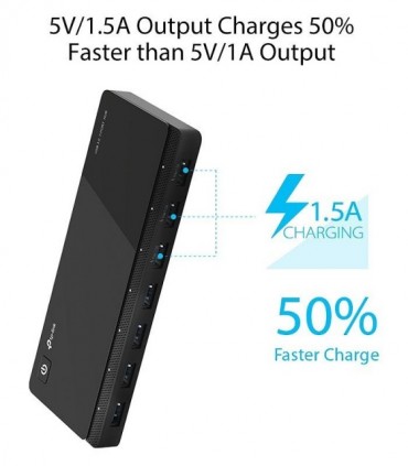 هاب 4 پورت USB 3.0 با 3 پورت شارژ همراه آداپتور تی پی لینک UH700