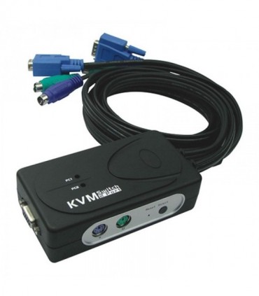 کی وی ام سوئیچ 2 پورت VGA با پورت PS2 همراه کابل فرانت FN-K2PS
