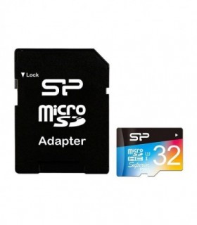کارت حافظه microSDHC سیلیکون پاور Superior Pro کلاس 10 سرعت 100MBps ظرفیت 32 گیگابایت همراه با آداپتور SD