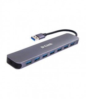 هاب 6 پورت USB 3.0 با 1 پورت شارژ همراه آداپتور دی لینک DUB-1370