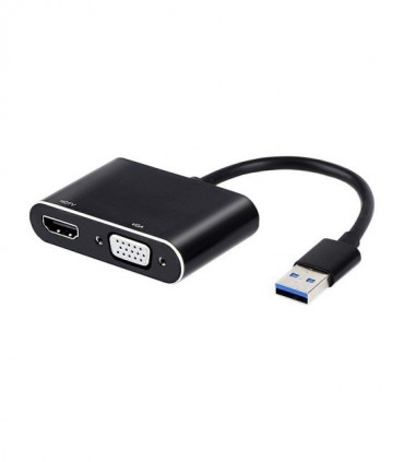 تبدیل USB 2.0 به HDMI و VGA همراه صدا فرانت FN-U3DVH