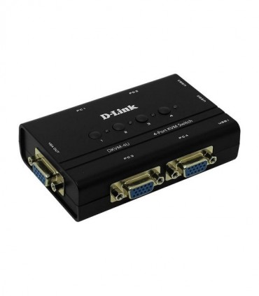 کی وی ام سوئیچ 4 پورت VGA با پورت USB دی لینک DKVM-4U
