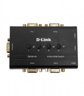 کی وی ام سوئیچ 4 پورت VGA با پورت USB دی لینک DKVM-4U