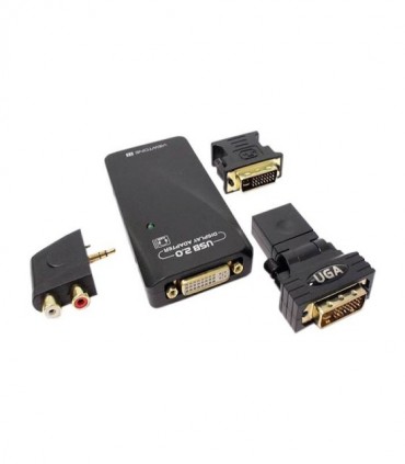 تبدیل USB 2.0 به HDMI و VGA و DVI همراه صدا بافو BF-4917