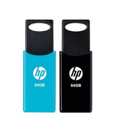 فلش مموری اچ پی USB 2.0 V212W ظرفیت 64 گیگابایت پک 2 تایی