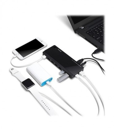 هاب 7 پورت USB 3.0 با 2 پورت شارژ تی پی لینک UH720