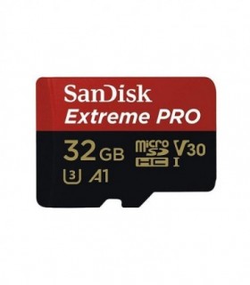 کارت حافظه microSDHC سن دیسک Extreme PRO کلاس 10 سرعت 100MBps ظرفیت 32 گیگابایت همراه با آداپتور SD