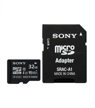 کارت حافظه microSDHC سونی SR-32UX2A کلاس 10 سرعت 95MBps ظرفیت 32 گیگابایت همراه با آداپتور SD