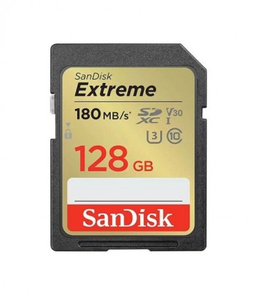 کارت حافظه SDXC سن دیسک Extreme کلاس 10 سرعت 180MBps ظرفیت 128 گیگابایت