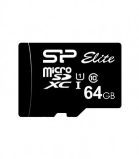 کارت حافظه microSDXC سیلیکون پاور Elite کلاس 10 سرعت 85MBps ظرفیت 64 گیگابایت همراه با آداپتور SD