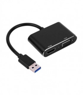 تبدیل USB 3.0 به HDMI و VGA کی نت K-COUA30HV