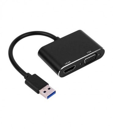 تبدیل USB 3.0 به HDMI و VGA کی نت K-COUA30HV