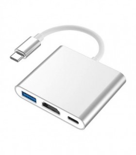 هاب 3 پورت Type C به 3.0 USB با پورت HDMI و Type C کی نت K-COUC30HU