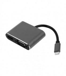تبدیل Type C به HDMI و VGA کی نت K-COUC30HV
