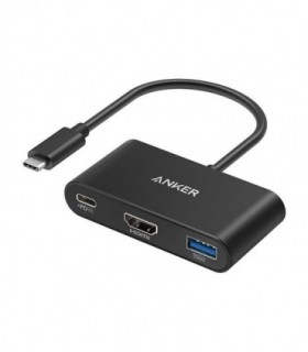هاب 3 پورت Type C به 3.0 USB با پورت HDMI با قابلیت PD انکر A8339