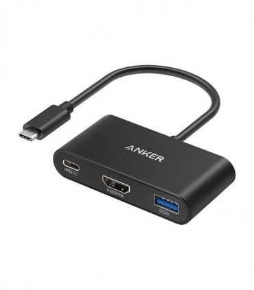 هاب 3 پورت Type C به 3.0 USB با پورت HDMI با قابلیت PD انکر A8339