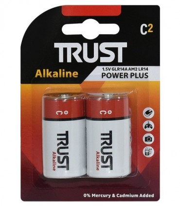 باتری سایز متوسط C آلکالاین تراست بسته 2 عددی