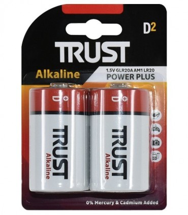 باتری سایز بزرگ D آلکالاین تراست بسته 2 عددی