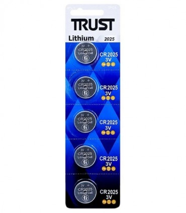 باتری سکه ای CR2025 تراست بسته 5 عددی