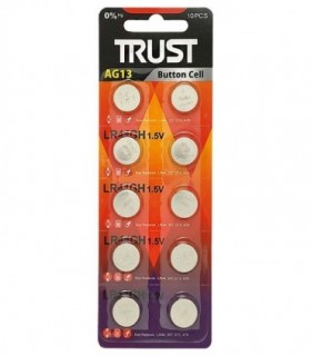باتری دکمه ای AG13 تراست بسته 10 عددی