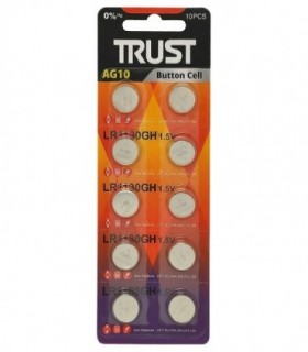 باتری دکمه ای AG10 تراست بسته 10 عددی