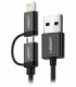 کابل تبدیل USB به Iphone Lightning و Type-C و Micro USB یوگرین US186