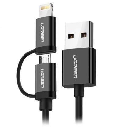 کابل تبدیل USB به Iphone Lightning و Type-C و Micro USB یوگرین US186