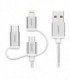 کابل تبدیل USB به Iphone Lightning و Type-C و Micro USB یوگرین US186