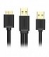 کابل Micro USB 3.0 همراه پورت تقویت کننده USB 2.0 (هارد) یوگرین US140