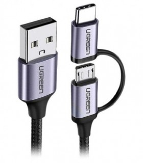 کابل تبدیل USB به Type C و Micro USB یوگرین 30875 US177