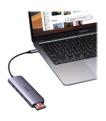 هاب 6 پورت Type C به USB 3.0 با پورت HDMI و درگاه کارت حافظه یوگرین 70410 CM195