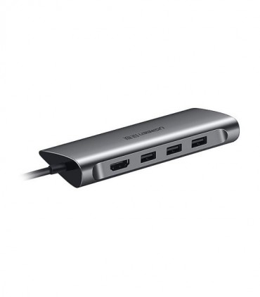 هاب 8 پورت Type C به 3.0 USB با پورت HDMI و LAN و درگاه کارت حافظه باقابلیت PD یوگرین 50538 CM121