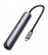 هاب 5 پورت Type C به 3.0 USB با پورت HDMI و LAN با قابلیت PD یوگرین 10919 CM418