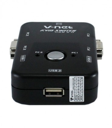 کی وی ام سوئیچ 2 پورت VGA دستی وی نت