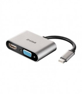 تبدیل Type C به HDMI و VGA دی لینک DUB-V210