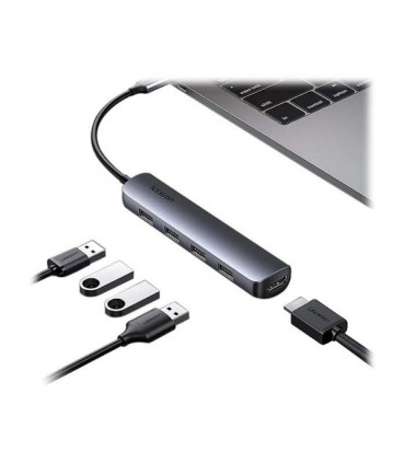 هاب 5 پورت Type C به USB 3.0 با پورت HDMI یوگرین 20197 CM417