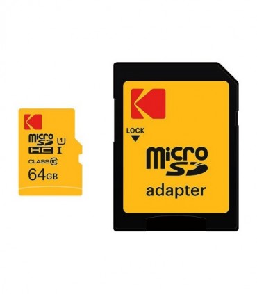 کارت حافظه microSDXC کداک Premium Performance کلاس 10 سرعت 85MBps ظرفیت 64 گیگابایت همراه با آداپتور SD