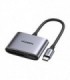 هاب 3 پورت Type C به USB با درگاه کارت حافظه یوگرین 80798 CM387