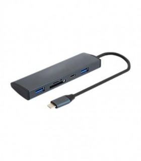 هاب 5 پورت Type C به 3.0 USB و درگاه کارت حافظه با قابلیت PD کی نت K-MFCMS405