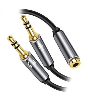 تبدیل 2 به 1 صدا هدست 3.5 میلی متری یوگرین AV140