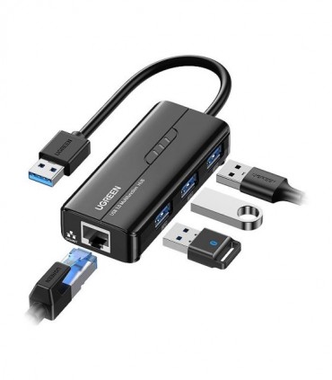 هاب 4 پورت USB 3.0 با پورت LAN یوگرین 20265