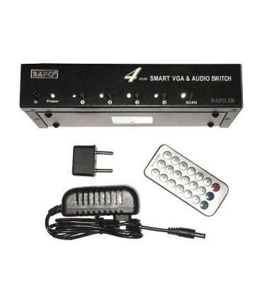 سوئیچ 4 پورت VGA با خروجی صدا بافو BF-S401