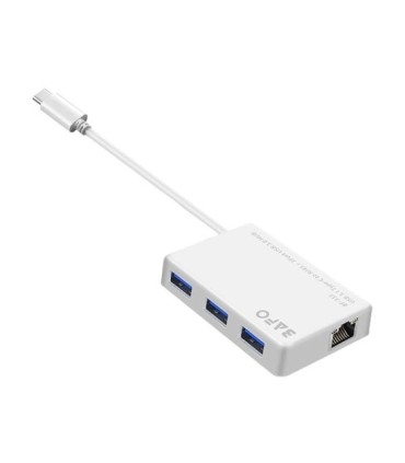 هاب 4 پورت Type C به USB 3.0 با پورت LAN بافو BF-333