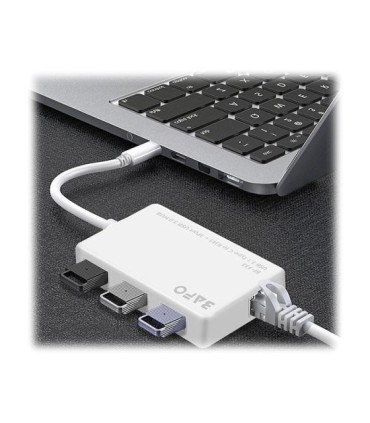 هاب 4 پورت Type C به USB 3.0 با پورت LAN بافو BF-333